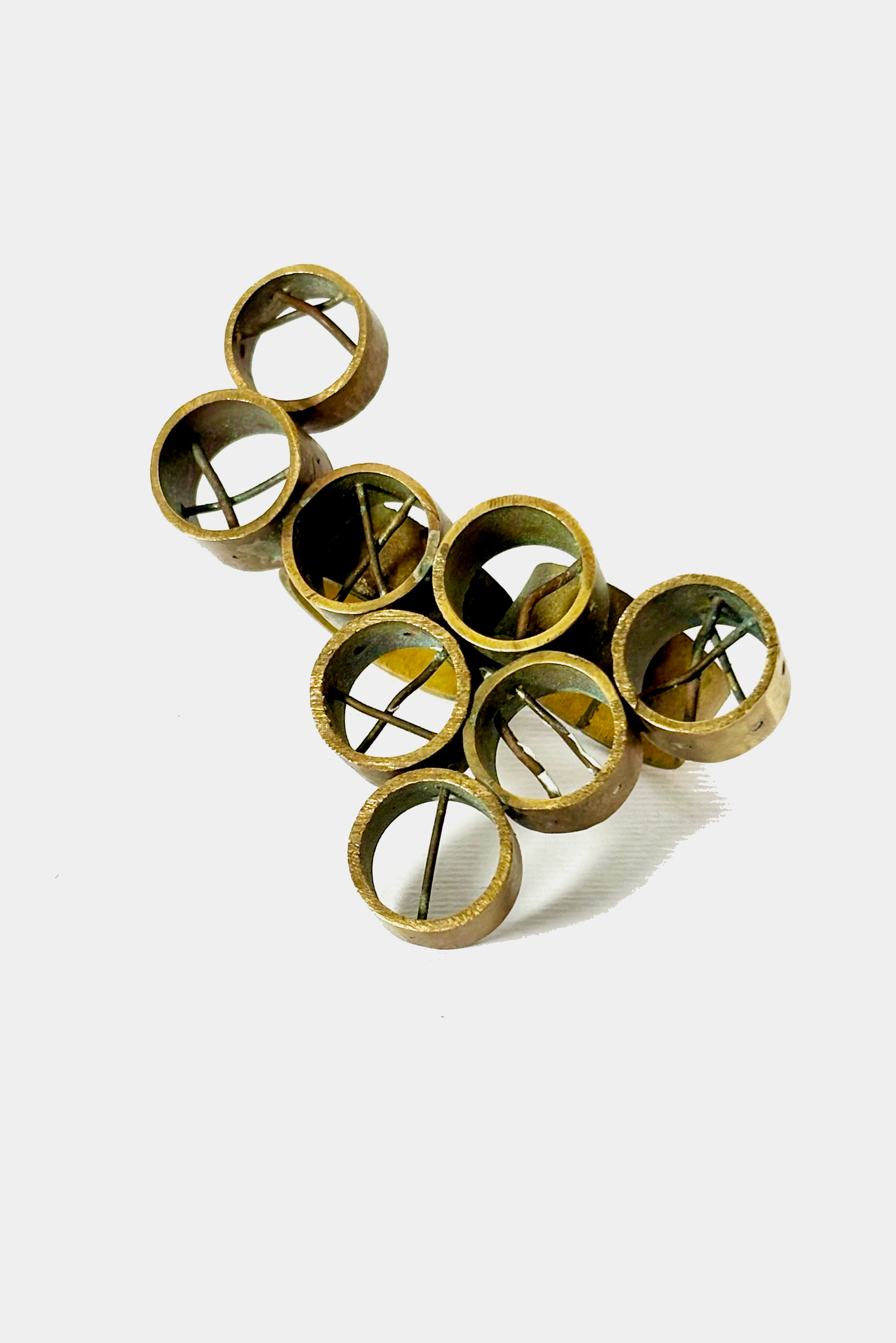 Tony Blanco customizable double ring, personalized gold ring