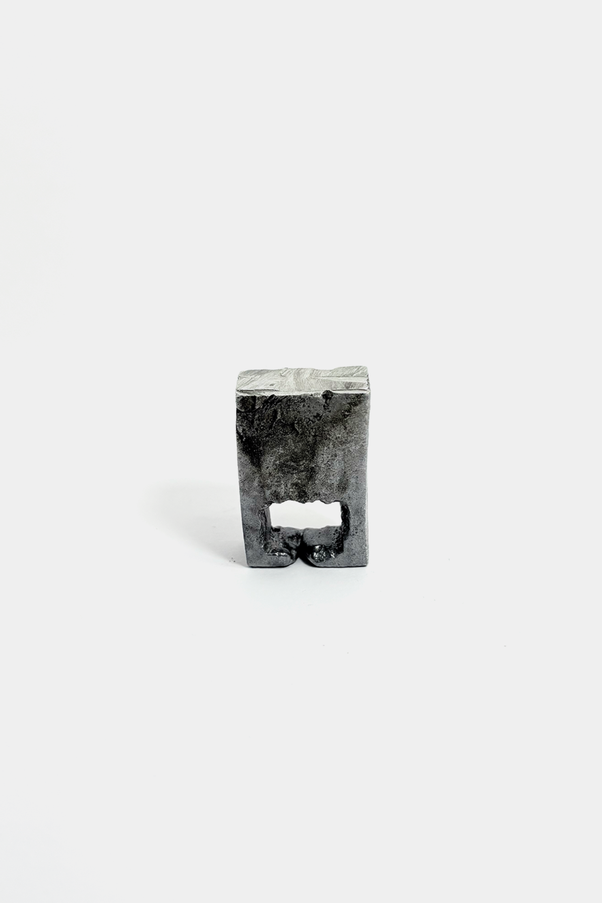 Tony Blanco aluminium ring, sculptural statement jewelry