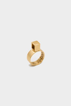 Tony Blanco set of two rings, gold punk jewelry