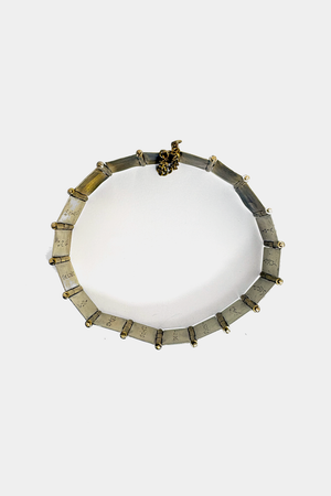 Tony Blanco choker necklace, gold and silver statement jewelry