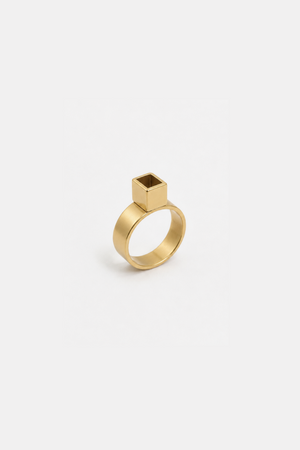 Tony Blanco set of two rings, gold punk jewelry
