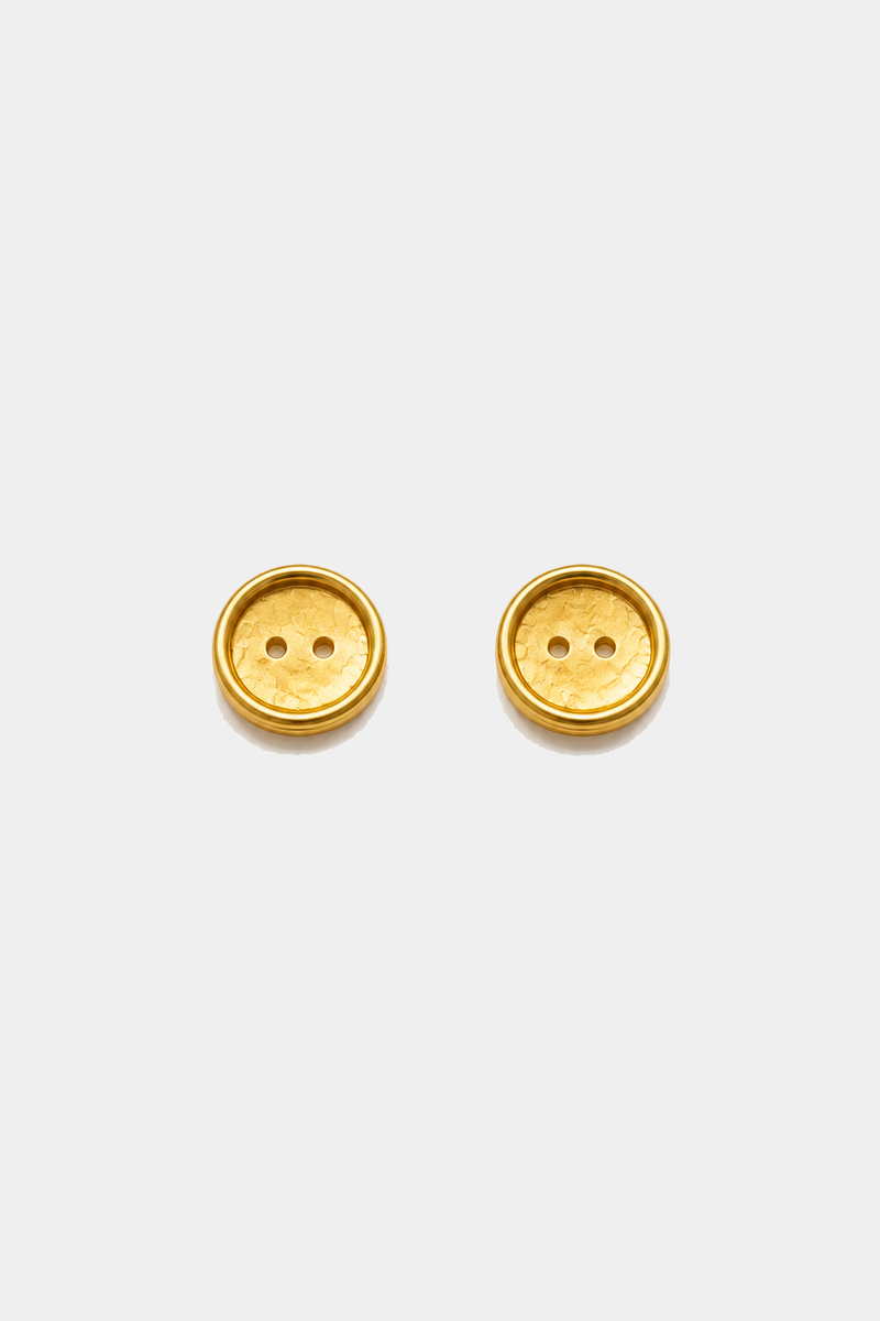 Tony Blanco gold shirt buttons, fine jewelry hardware, brass