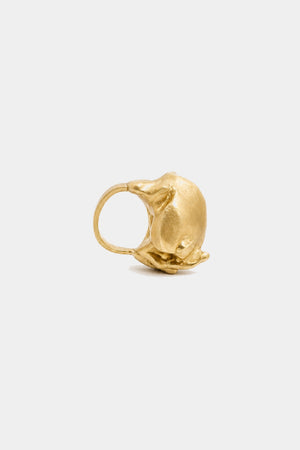 Tony Blanco sculptural ring, gold statement ring, punk fine jewelry