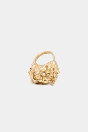 Tony Blanco sculptural ring, gold statement ring, punk fine jewelry